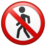 Whatsapp no pedestrians emoji image