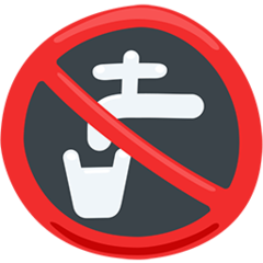 Facebook Messenger non-potable water symbol emoji image