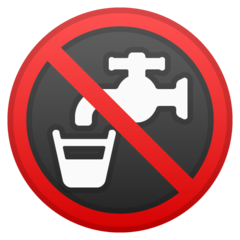 Google non-potable water symbol emoji image