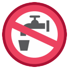 HTC non-potable water symbol emoji image