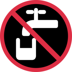 Twitter non-potable water symbol emoji image