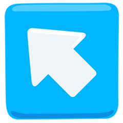 Facebook Messenger north west arrow emoji image