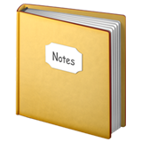 IOS/Apple notebook with decorative cover emoji image