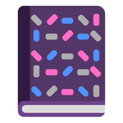Microsoft notebook with decorative cover emoji image