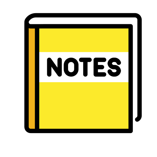 Openmoji notebook with decorative cover emoji image