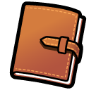 SoftBank notebook with decorative cover emoji image