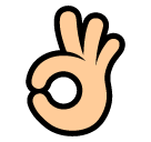 SoftBank ok hand sign emoji image