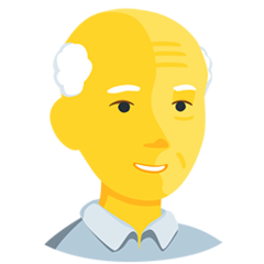 Facebook Messenger older man emoji image