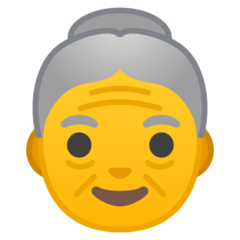 Google older woman emoji image