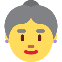Twitter older woman emoji image