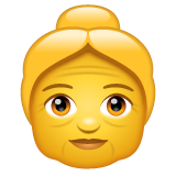 Whatsapp older woman emoji image