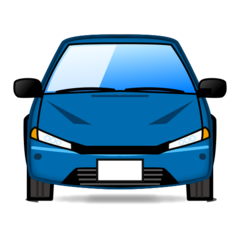 Emojidex oncoming automobile emoji image