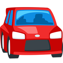 Facebook Messenger oncoming automobile emoji image