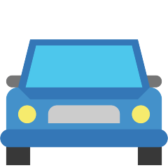 Skype oncoming automobile emoji image