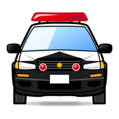 Emojidex oncoming police car emoji image