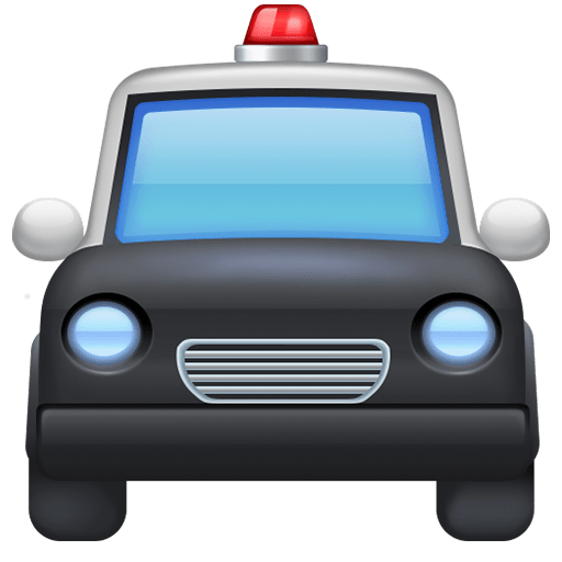 Facebook oncoming police car emoji image