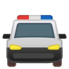 Google oncoming police car emoji image