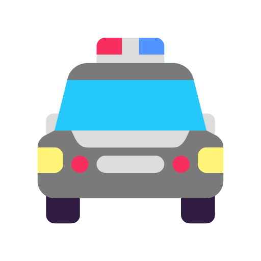 Microsoft oncoming police car emoji image