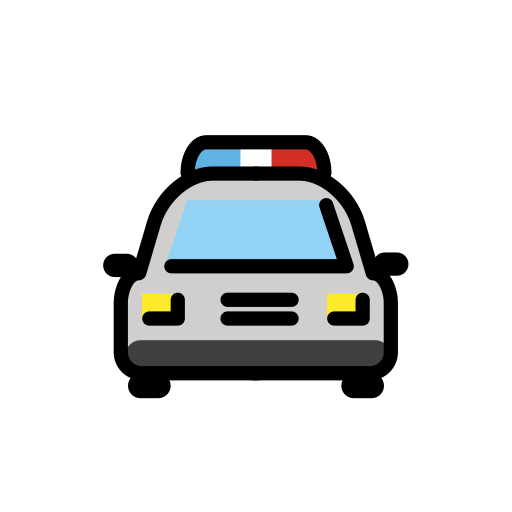 Openmoji oncoming police car emoji image