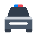 Toss oncoming police car emoji image