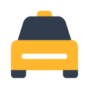 Toss oncoming taxi emoji image