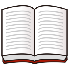 Emojidex open book emoji image