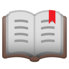 Google open book emoji image