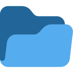 Twitter open file folder emoji image