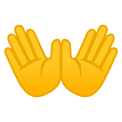 Google open hands sign emoji image