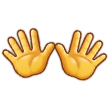 Samsung open hands sign emoji image