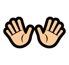 SoftBank open hands sign emoji image