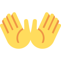 Twitter open hands sign emoji image