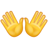 Whatsapp open hands sign emoji image