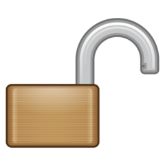Emojidex open lock emoji image