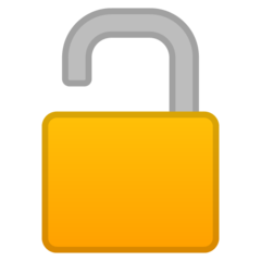 Google open lock emoji image