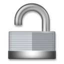 LG open lock emoji image