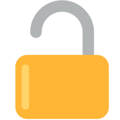 Mozilla open lock emoji image