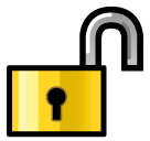 SoftBank open lock emoji image