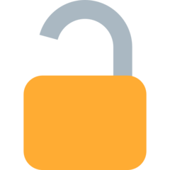 Twitter open lock emoji image