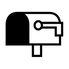 Noto Emoji Font open mailbox with lowered flag emoji image