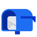 Toss open mailbox with lowered flag emoji image
