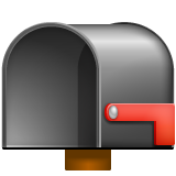 Whatsapp open mailbox with lowered flag emoji image