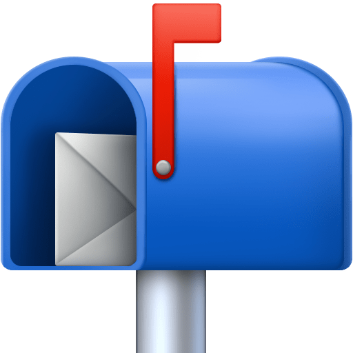 Facebook open mailbox with raised flag emoji image
