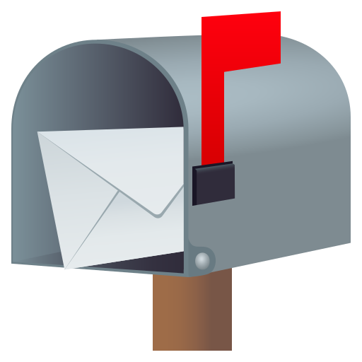 JoyPixels open mailbox with raised flag emoji image