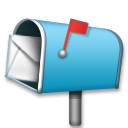 LG open mailbox with raised flag emoji image