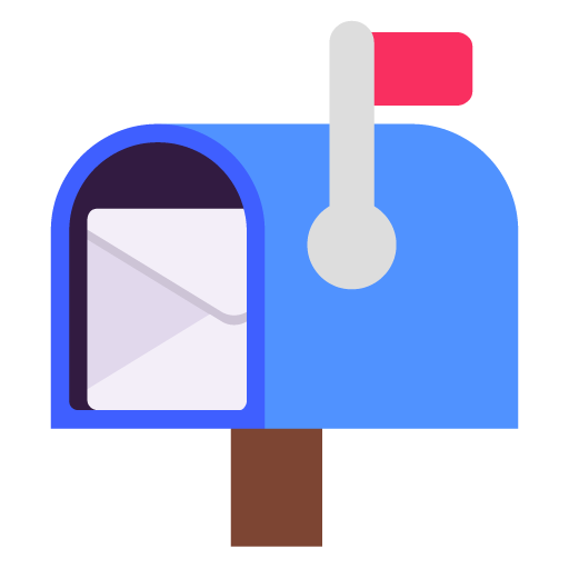 Microsoft open mailbox with raised flag emoji image