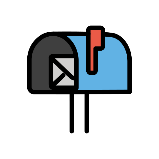 Openmoji open mailbox with raised flag emoji image