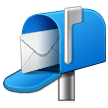Samsung open mailbox with raised flag emoji image