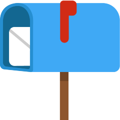 Skype open mailbox with raised flag emoji image