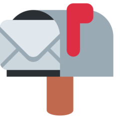 Twitter open mailbox with raised flag emoji image